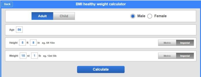 BMI Healthy Weight Calculator 3