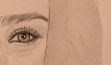 Meghan before light areas in hair applied